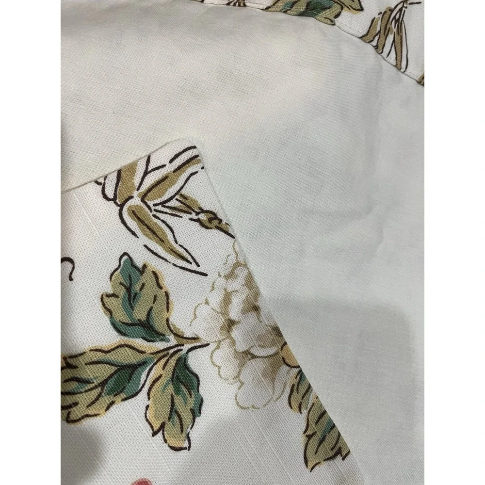 P Kaufmann Botanical Pink Floral Custom Valance Rod Pocket 104x20